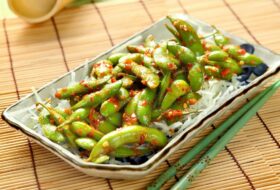 Garlic Ginger Edamame